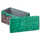 Minecraft Large Bench Storage Box - Pixel Grass Block Collapsible Toy Storage