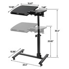 Rolling Laptop Desk Height Adjustable Angle Overbed Food Sofa Tray Table Stand