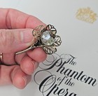 Phantom Of The Opera Pin brooch W stage Used Bead From Chandelier Unique