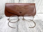 Antique 12k Gold Filled Eyeglasses Wire Rim Herron Portland Or Case Glasses