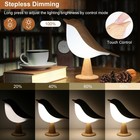 Bird Desk Lamp  Small Table Lamp Cordless Touch Dimmable Night Light With 3 C   