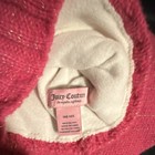 Juicy Couture Women   s Pink Knit Beanie   Scarf Set Pom-pom Lined Logo