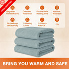 Electric Blanket Twin Size 62 x84  heating Blanket  Soft Twin 62 x 84      Gray