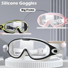 Adult Swimming Goggles Hd Anti-fog Waterproof Large Frame Men-women Electroplate
