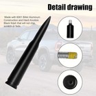 50 Cal Bullet Antenna For Ford F150 Chevy Silverado Gmc Sierra Dodge Ram Truck