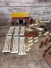 Vtg 110 Piece Mixed Lot Marx Roy Rogers Rodeo Ranch Set Fencing  Animals  Figs