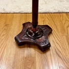 Vintage Chinese Chinoiserie Lacquered Wood Side Table 27    Tall