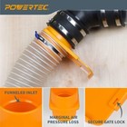 Powertec 4  Id od Integrated Blast Gate Abs Plastic Dust Collector Hose 2 Pack