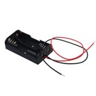 2x 2-aa Battery Spring Clip Holder Case Plastic Storage Box Flat Wire Lead 3v Dc
