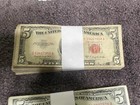 1953-63  5 Dollar Red Seals    5 Bill G-xf _ Collectible Lot Currency