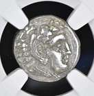 Ionia Erythrae C350 Bc Hercules   Club Ngc Choice Ancient Silver Greek Coin D833