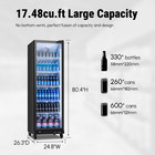 Yeego 17 5cu ft Commercial Glass Door Merchandiser Display Beverage Refrigerator