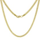 14k Yellow Gold 3mm-4 6mm Men Women Miami Cuban Link Chain Necklace Hollow 7-30   