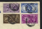1949 Great Britain Scott  276-279  sg  499-502  - Upu 75th Anniversary Set Fdc