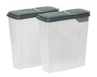 Mainstays 2-pack Cereal Keeper  Plastic  24 Cup - Dark Gray Lid