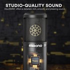 Condenser Microphone With 25mm Large Diaphragm  Professional Cardioid Studio    