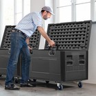 44  Heavy Duty Ata Rolling Cable Trunk Case  Stackable Road Case With Wheels