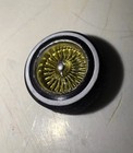 1 64 Lowrider    gold    Spoke Wheels W white Wall Tires   2 Prong Knock Off    no Car