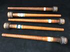 Vintage Wooden Spools Textile Mill Thread Bobbin Spindles 10 1 4    Long  set Of 5