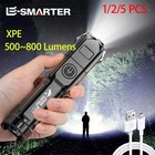 Rechargeable 990000lm Led Flashlight Tactical Police Super Bright Torch Zoomable