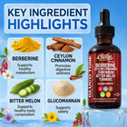 1-3 Pack   Berberine Liquid Drops Cinnamon Bitter Melon Herbal Supplement