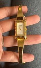 Citizen Vintage Bangle Ladies Gold Rectangular Watch With Mother-of-pearl Dial