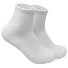 3-12 Pairs Mens Cushioned Ankle Crew Socks Cotton White Low Cut Size 9-11 10-13