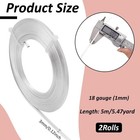 32 Feet 2 Rolls 3mm Wide Flat Jewelry Craft Wire 18 Gauge Aluminum