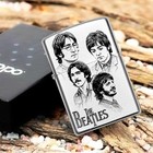 Zippo The Beatles Band Lighter  Black Sketch Graphic  Fine Art Design