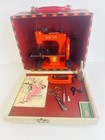 Rare Red Plaid Case   Red Blackside Singer 20 Sewhandy Sewing Machine Red Clamp 