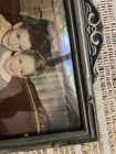 Antique Curved Glass Picture Frame 11x9    With Toddlers Photo