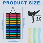 Bohemiaby Karate Belt Display Rack With Wood Frame 12 Belts Taekwondo Belt Di   