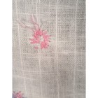 Vintage White Linen Handkerchief Hand Embroidered Floral Crochet Lace Border