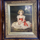 Antique Victorian Ornate Carved Wood Gold Gilt Shadow Box Frame Princess 19x17in