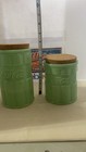 Tablecraft Jadeite Green Coca Cola Kitchen Canister Set 2 Tallest 7 