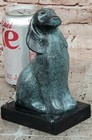 Signed Original Milo Bronze Dog Statue Abstract Modern Animal Sculpture Deco Art