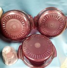 Vtg Tupperware Microwave Stack Cooker Steamer Cranberry Red 5 Pc Set 2192