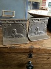 Vintage Pair 1920 s Bronze Cast Iron Sphinx Bookends Egyptian Revival Art Deco