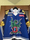 Rare Fribourg Gotteron Switzerland Nike 90   s Vintage Hockey Shirt Jersey Size L
