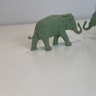 2 Marx Super Circus Animal   Elephant Vintage Collectible Green