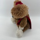 Dan Dee Plush Christmas Brown Dog Red Hat Scarf Sings Holiday Stuffed Animal