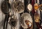 Vintage Lot Of 12 Metal Bolo Ties  Nice Different Designs  Masons  Chief  Native