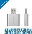 Aluminum Usb External Stereo Sound Adapter For Windows And Mac  Plug An