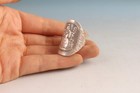 Chinese Miao Silver Copper Carving Hero Figure Statue Collectable Ring