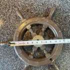 Nautical Wooden Ship Steering Wheel Decor Wood Brass Fishing Boat Beach 12    Gift