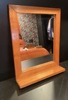 Vintage Wood Mirror With Shelf