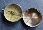 Vintage Liquid Filled Edge Mark Compass West Germany With Leather Pouch