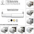 Standard Extender Converting Tp Holders For Larger Toilet Paper Rolls  silver 