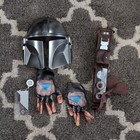 Star Wars Mandalorian Costume  Adult Large  Suit  Helmet  Gloves  Belt  Id 