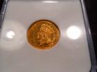 1874 Ms61  3 Gold Indian Princess Head Ngc Certified - Fantastic Coin old Holder